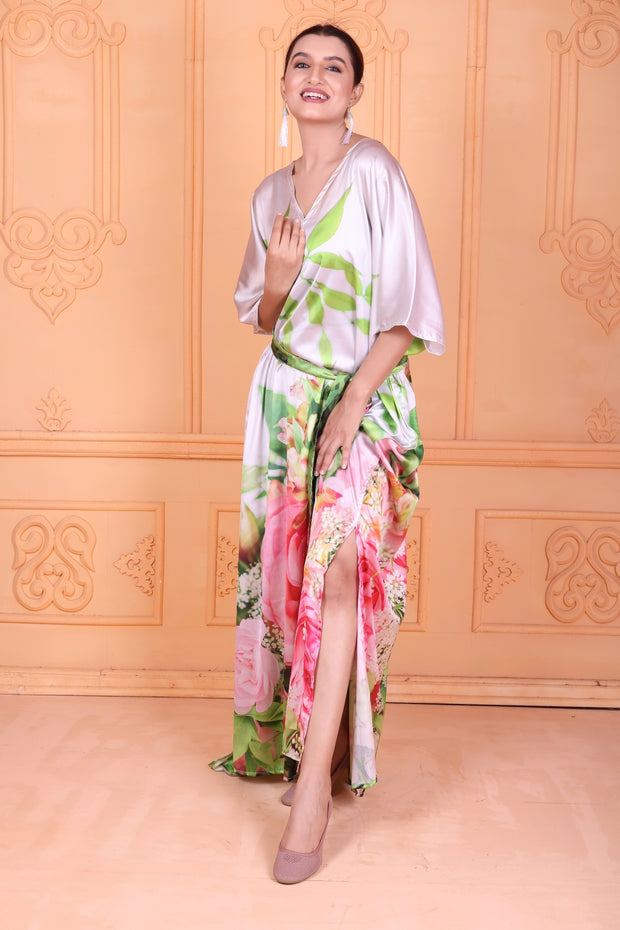 Floral print Designer kaftan dress for women beautiful caftan full length