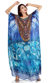 turquoise maxi dress with sleeves