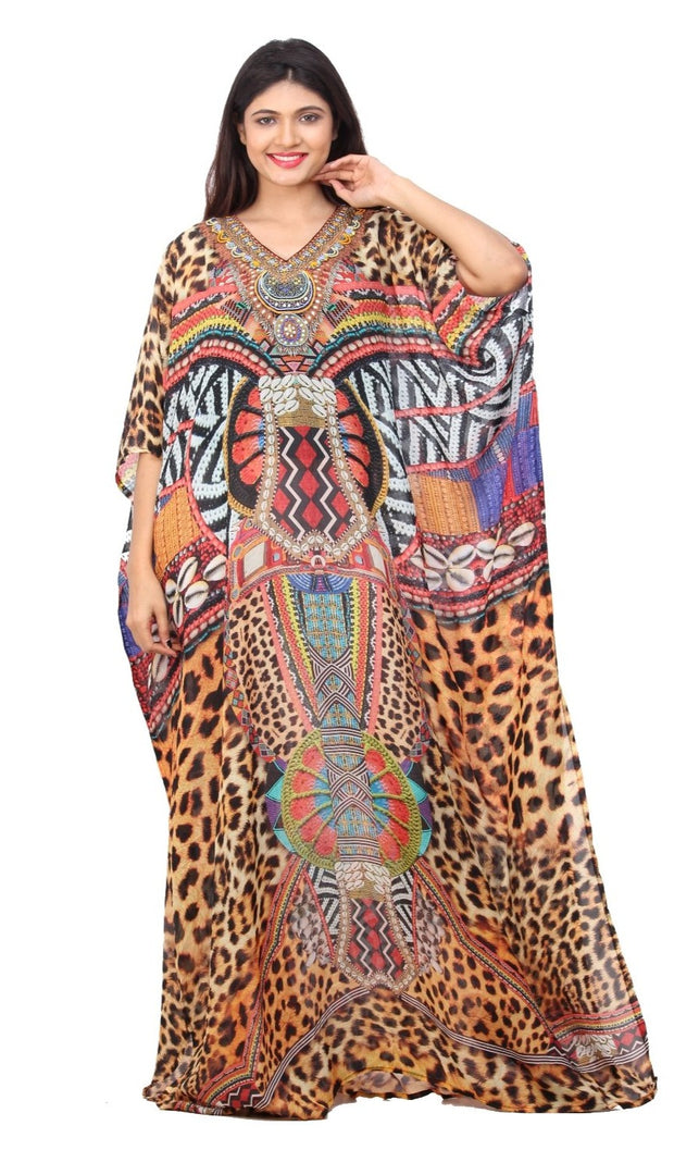 animal print kaftan