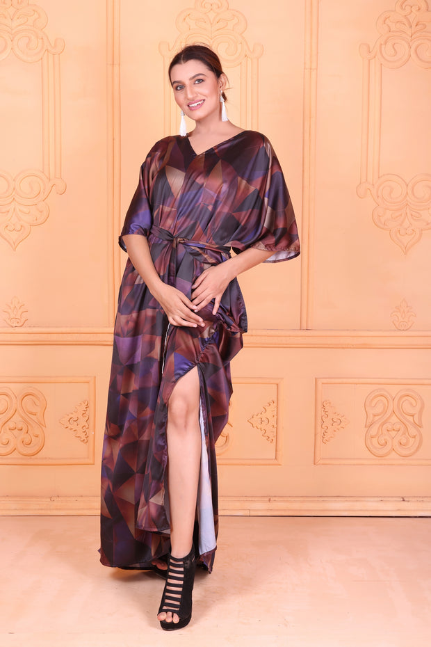 Geometric Print Cruise wear kaftan evening kaftan party wear luxury caftan