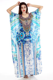 blue beach kaftan