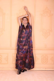 Geometric Print Cruise wear kaftan evening kaftan party wear luxury caftan