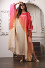 Vibrant Colorful Kaftan Plus Size Silk Kaftan Resort Wear