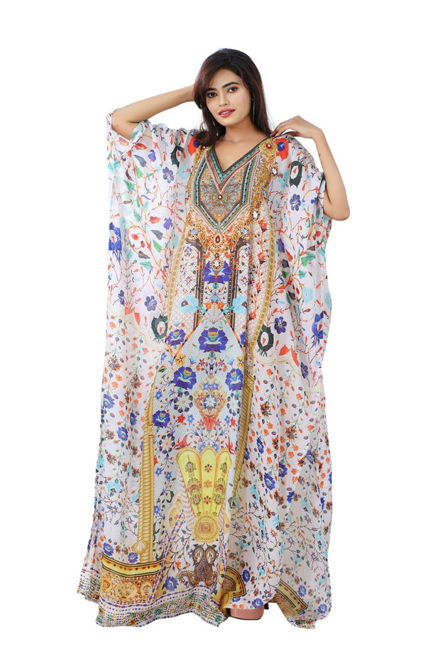 burgundy kaftan dress