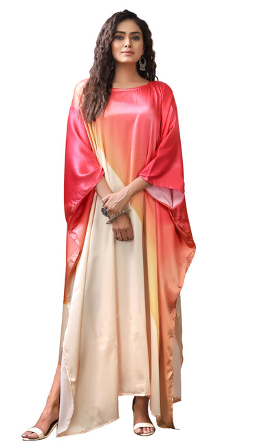 Vibrant Colorful Kaftan Plus Size Silk Kaftan Resort Wear