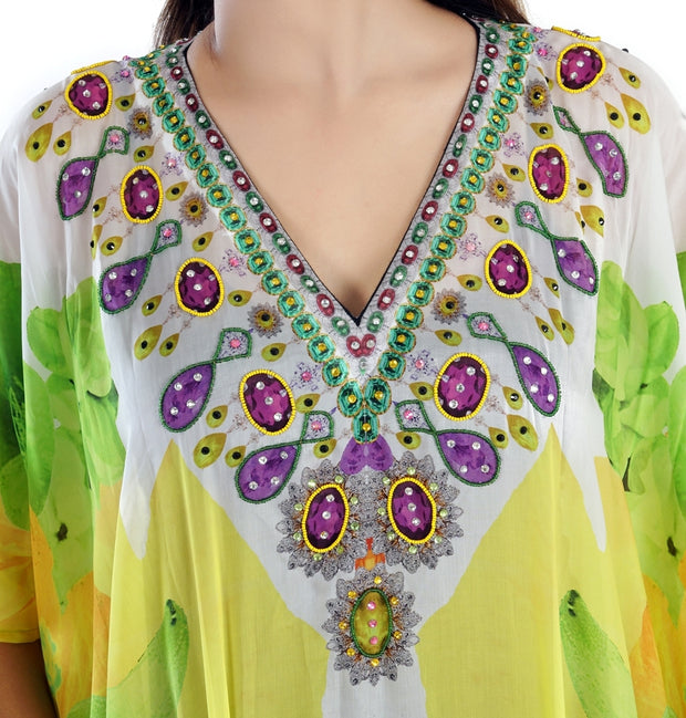 plus size silk kaftan