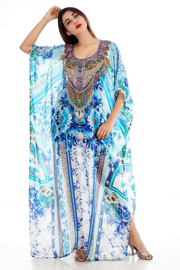 Blue Kaftan Dress Best Designer Kaftan Collection Top Kaftan Collection ...