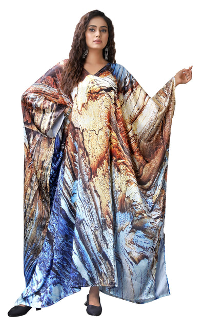 Tree wood print Kaftan Silk Caftan Beach Cover Up Kaftan Resort Wear Kaftan