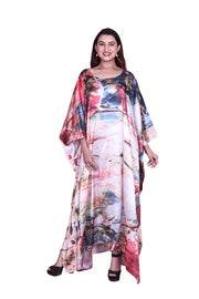 Tie Dye pattern Evening Party wear kaftan dress Caftan Loungewear silk Kaftan