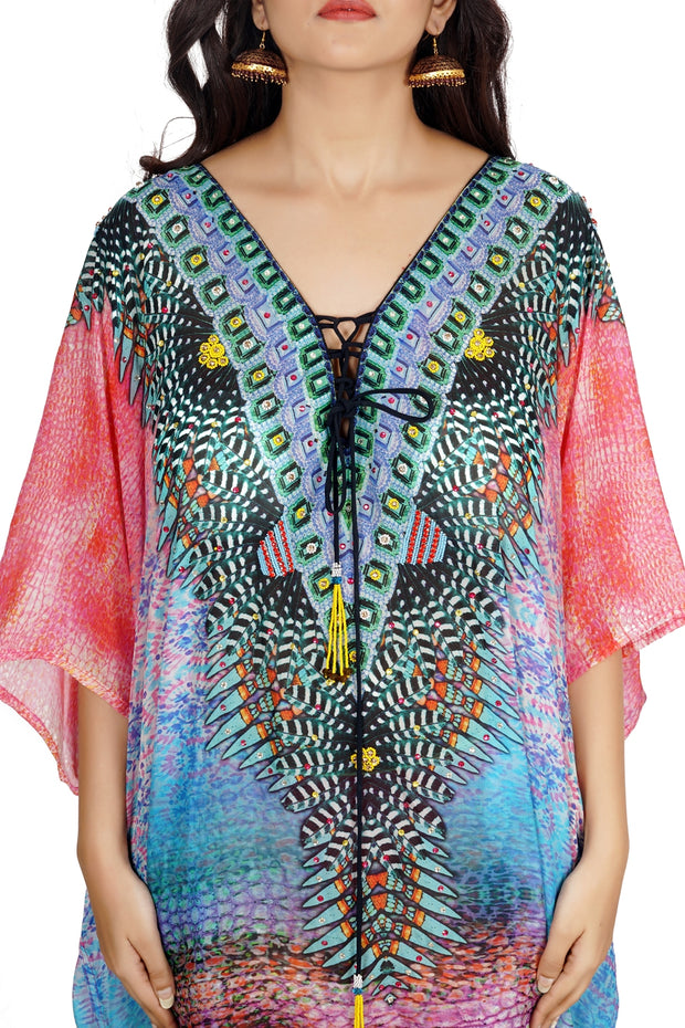 pink kaftan dress