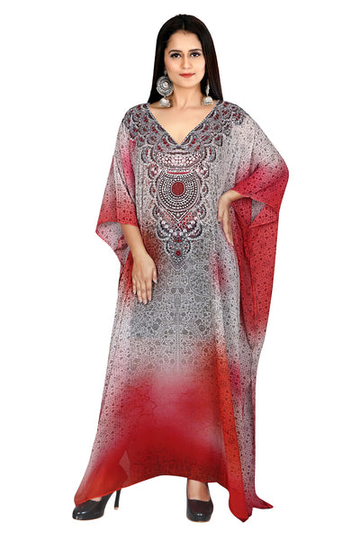 pink Designer inspired kaftan dress embellish plus size kaftan petite