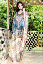 blue kaftan dress