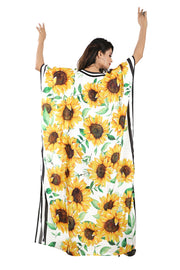 floral silk kaftan