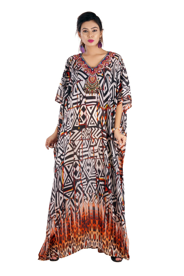 caftan style evening dress