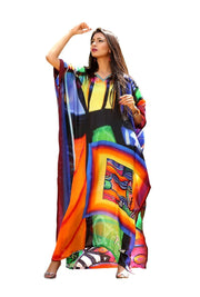 Wish to be a Diva!!! Makeover with our Beach style Picasso Printed Silk Kaftan