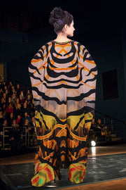 Full length beach cover up Womens wrap Stripe Silk kaftan