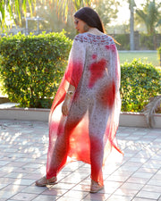 pink Designer inspired kaftan dress embellish plus size kaftan petite