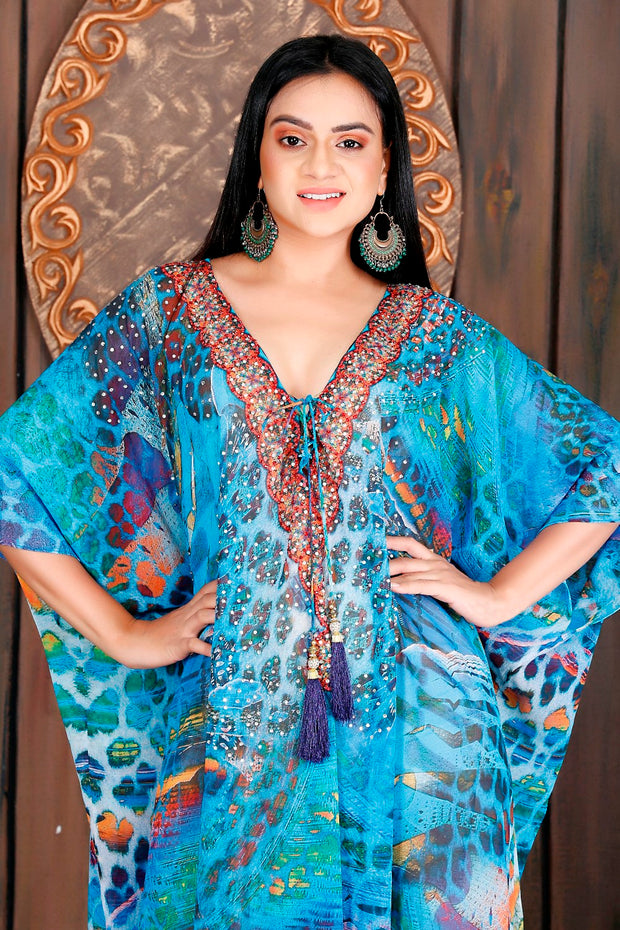 Silk beach cover up Elegant kaftan womens silk Caftan silk dress