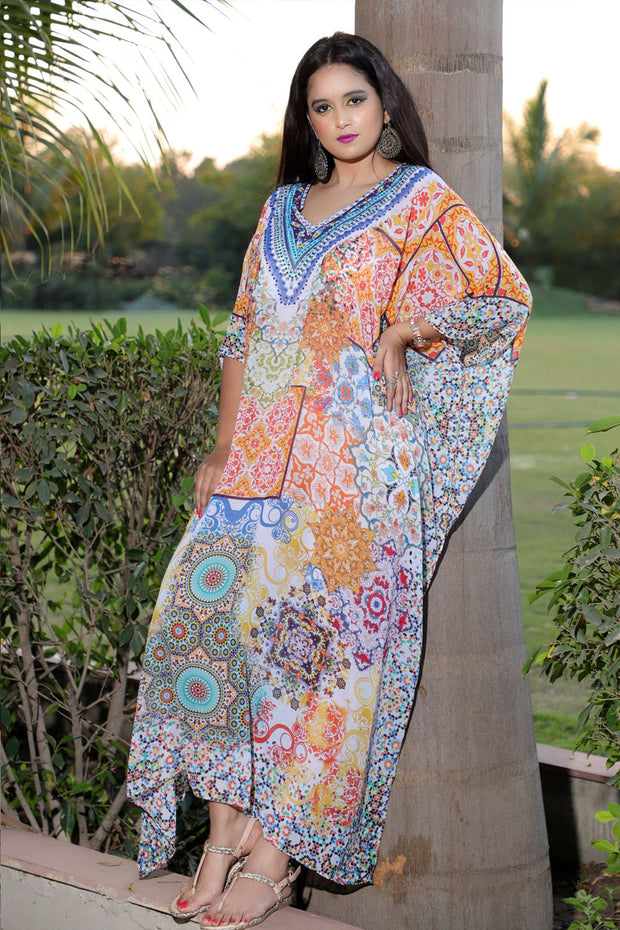 Plus size sales silk kaftan