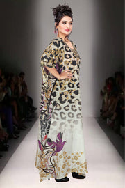 Handmade Silk kaftan long kaftan trendy Leopard Print kaftans