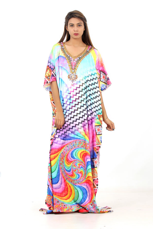 plain kaftan dress