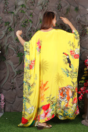 yellow_animal_print_kaftan_dress