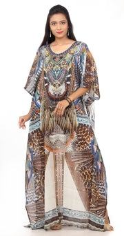 silk kaftan dress