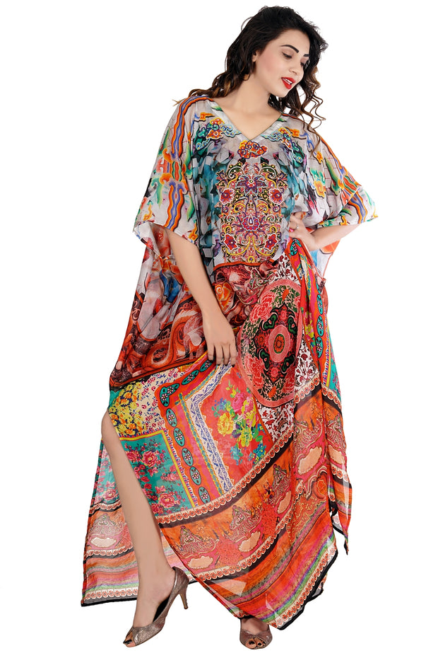 chiffon beach kaftan