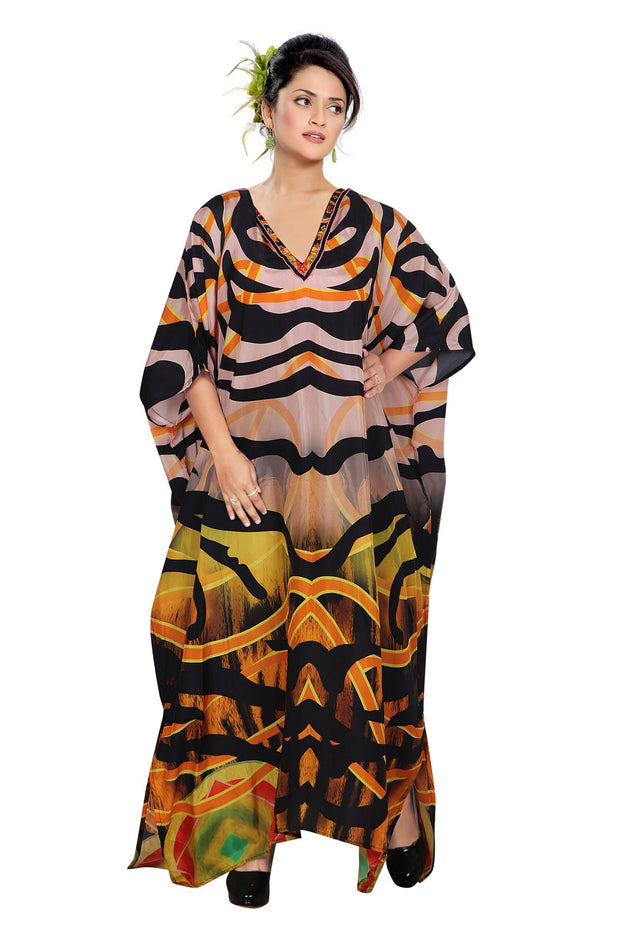 Full length beach cover up Womens wrap Stripe Silk kaftan