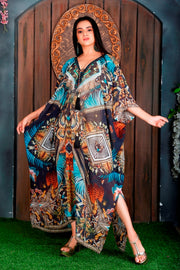 Butterfly Kaftan Plus Size Silk Kaftan Long Dress Kaftan Boho Dress Gift