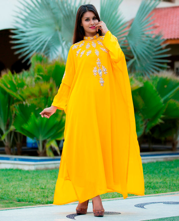 Dubai Kaftan Wedding kaftan Long Dress embellished maxi caftan