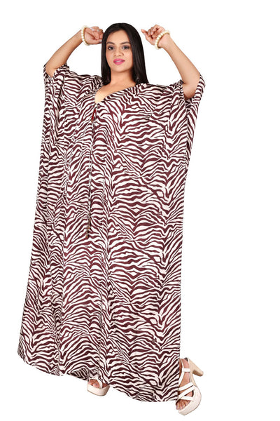 Zebra stripe Print Silk kaftan plus size silk caftan for womens kaftan sale